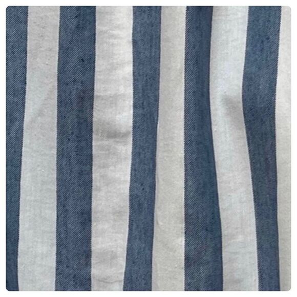 Club Monaco Blue White Amelee Wide Stripe Crop Pant Size 6 - Picture 11 of 12